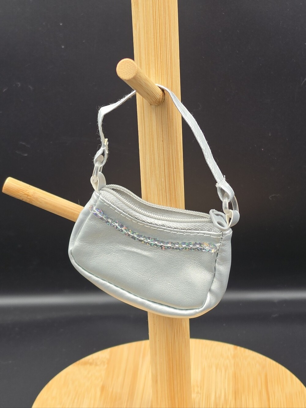 Silver Purse For 18" Dolls